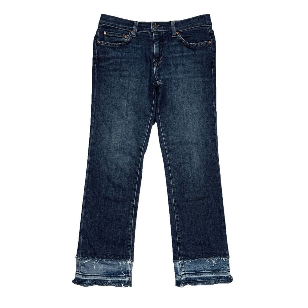 Principle Denim Innovators Optimist Crop Jeans 27 (28x25) Blue Stretch Womens